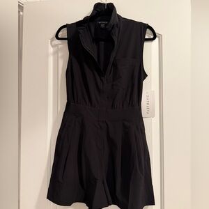 Athleta Black Brooklyn Sleeveless Zip Romper